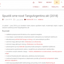 Spustili sme nové TangoArgentino.sk! (2018)
